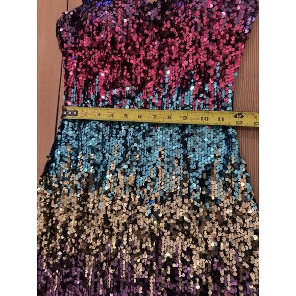Marc New York‎ Multi Sequin Square Back Sheath Party/ Cocktail Dress Size 2 - Picture 7 of 8